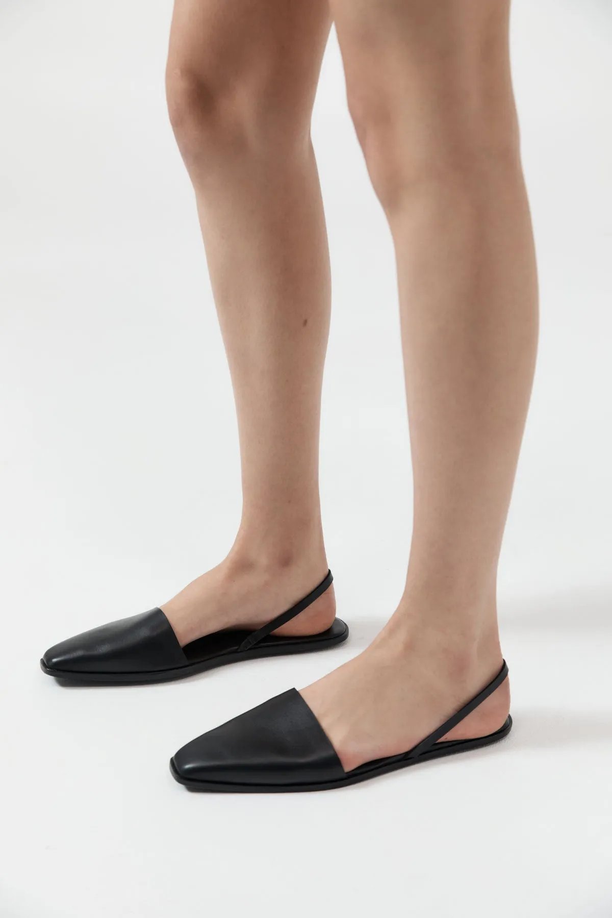 Sling Back Flat - Black