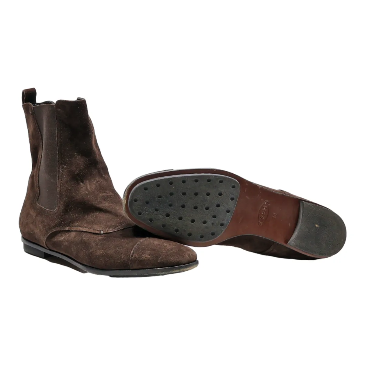 TODS Chelsea Boots Brown Leather Womens UK 5