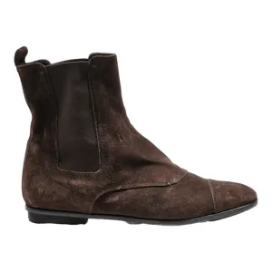 TODS Chelsea Boots Brown Leather Womens UK 5
