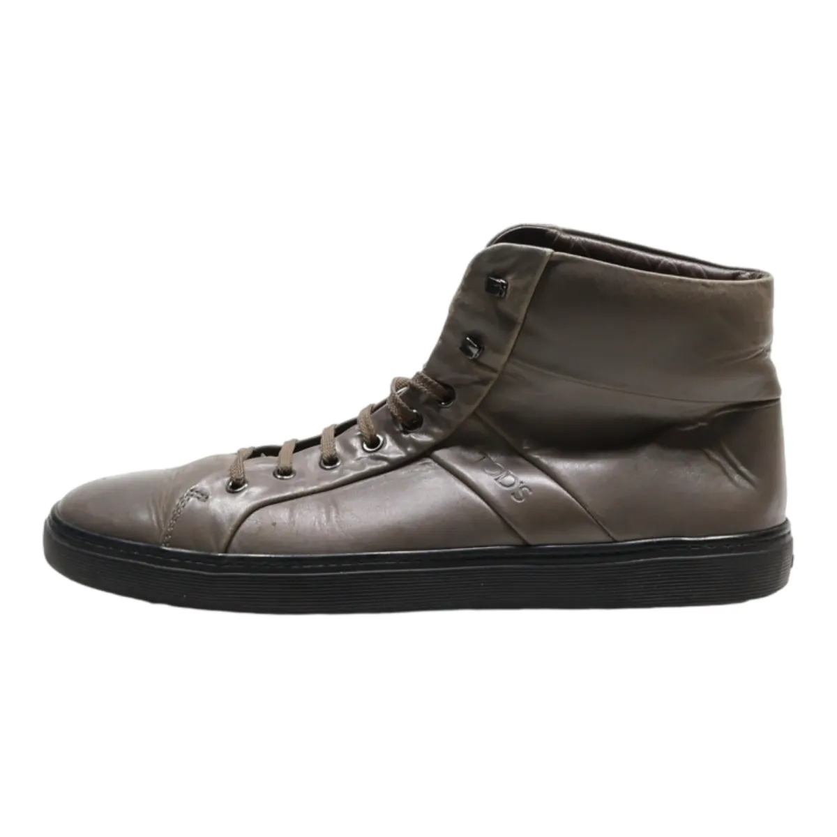 TODS High Top Trainers Grey Synthetic Mens UK 7