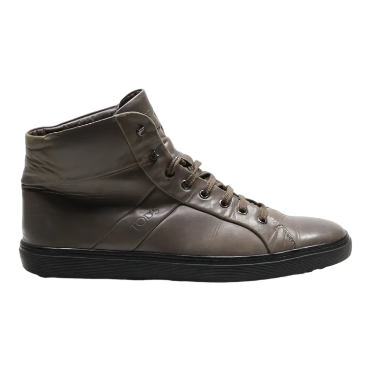 TODS High Top Trainers Grey Synthetic Mens UK 7
