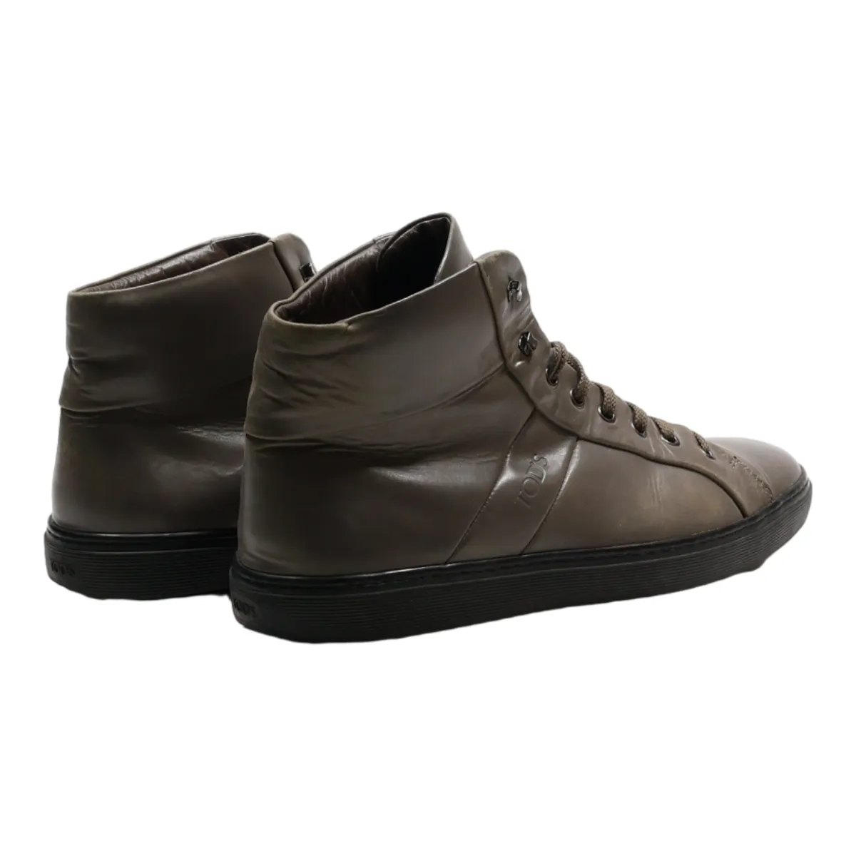 TODS High Top Trainers Grey Synthetic Mens UK 7