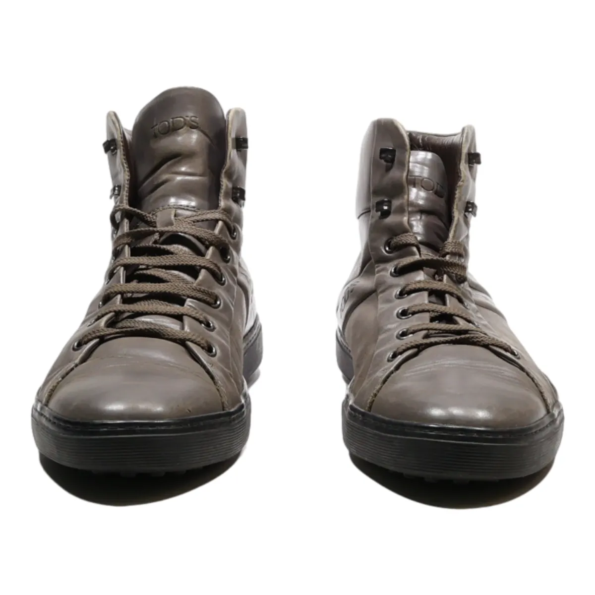 TODS High Top Trainers Grey Synthetic Mens UK 7