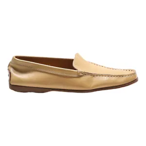 TODS Loafer Shoes Beige Leather Mens UK 5