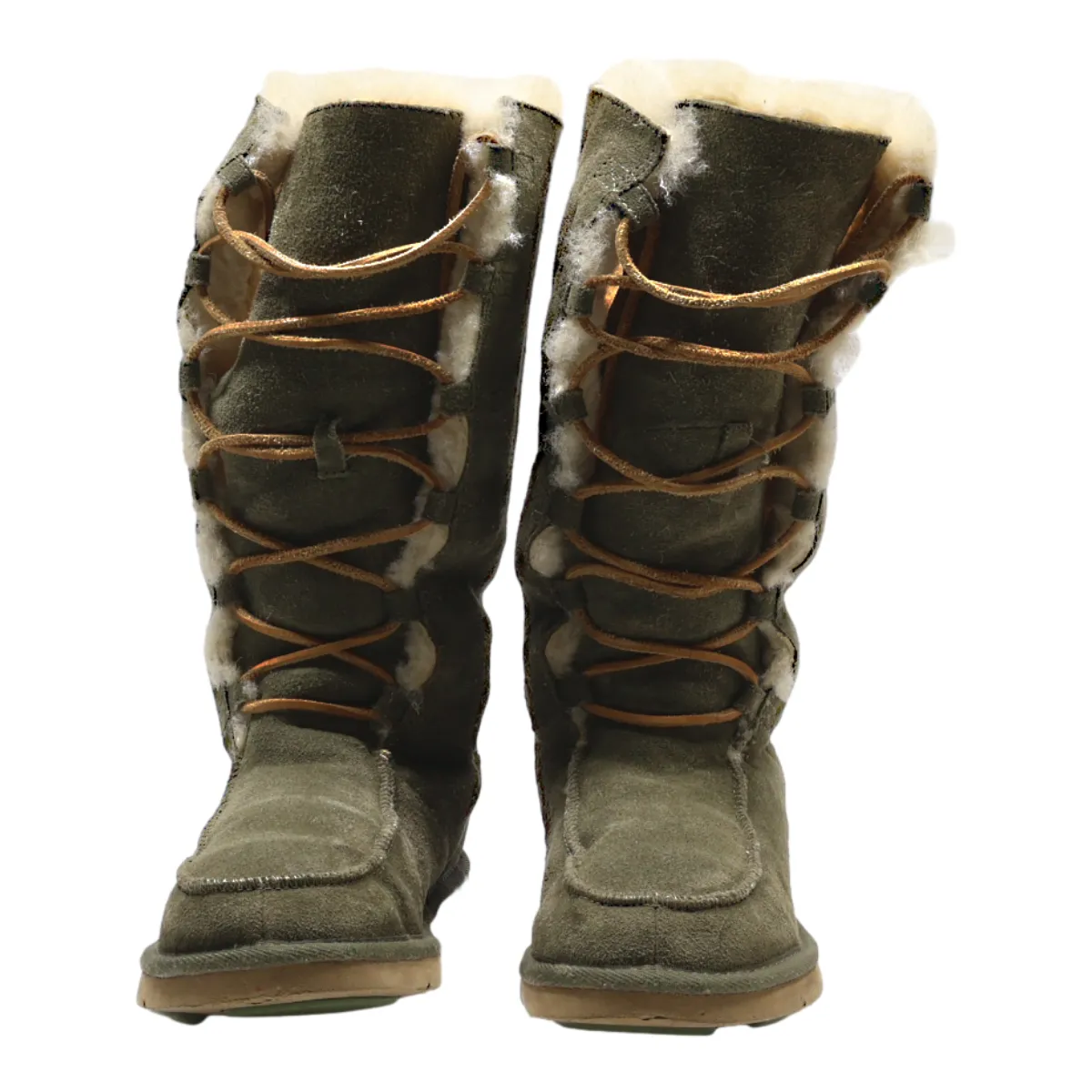 UGG High Boots Green Suede Womens UK 5.5