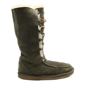 UGG High Boots Green Suede Womens UK 5.5