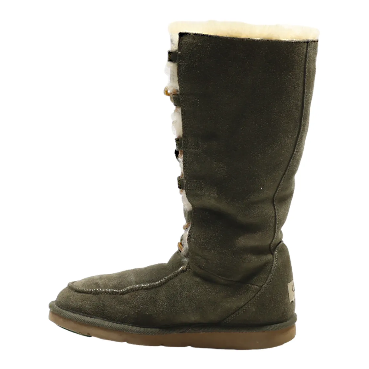 UGG High Boots Green Suede Womens UK 5.5