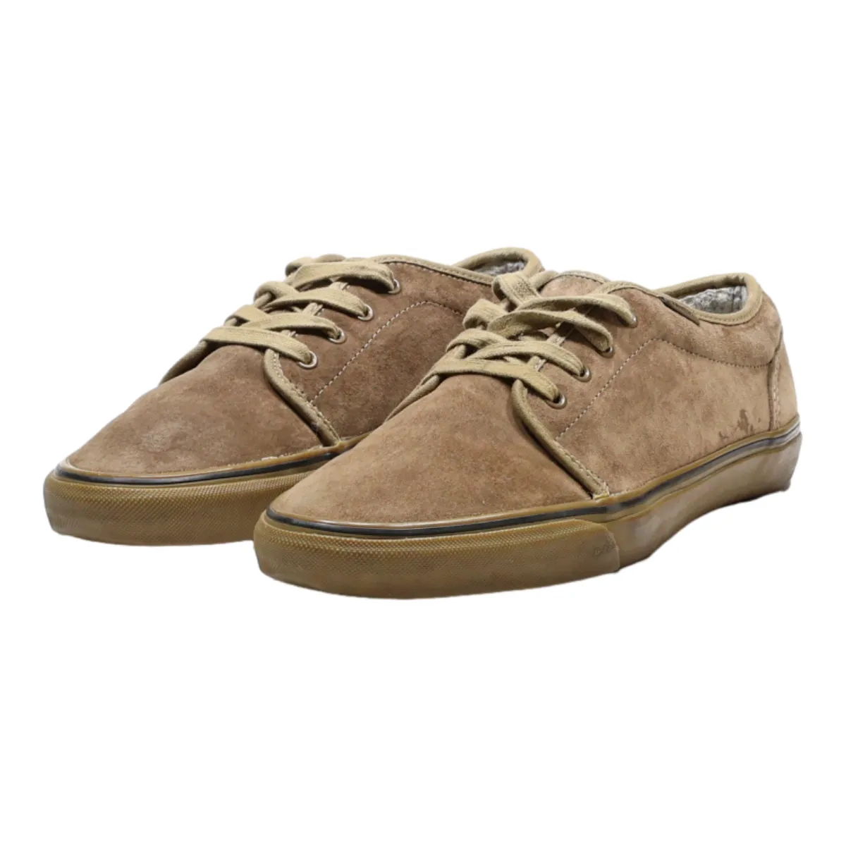 VANS Low Top Trainers Beige Suede Mens UK 8.5