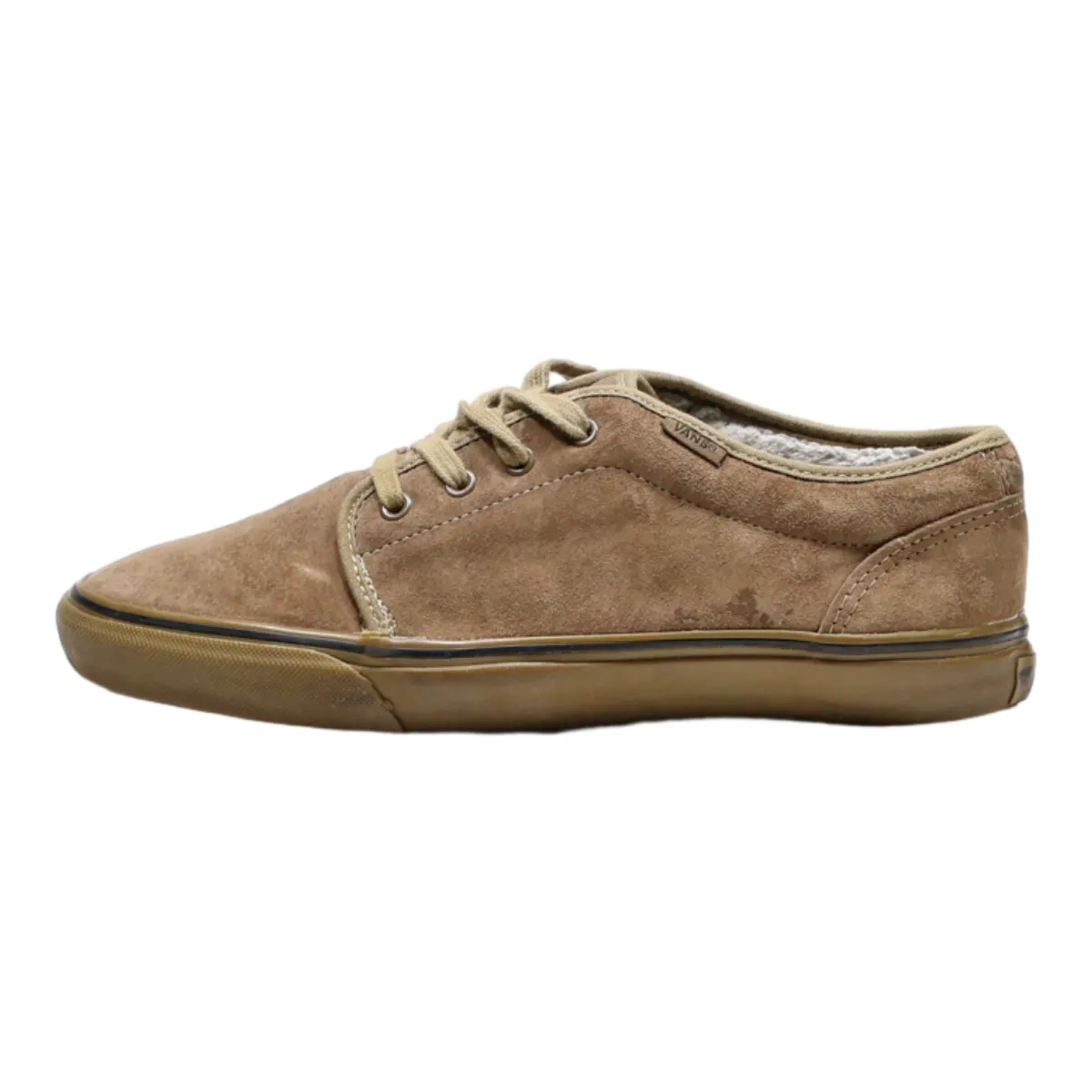 VANS Low Top Trainers Beige Suede Mens UK 8.5