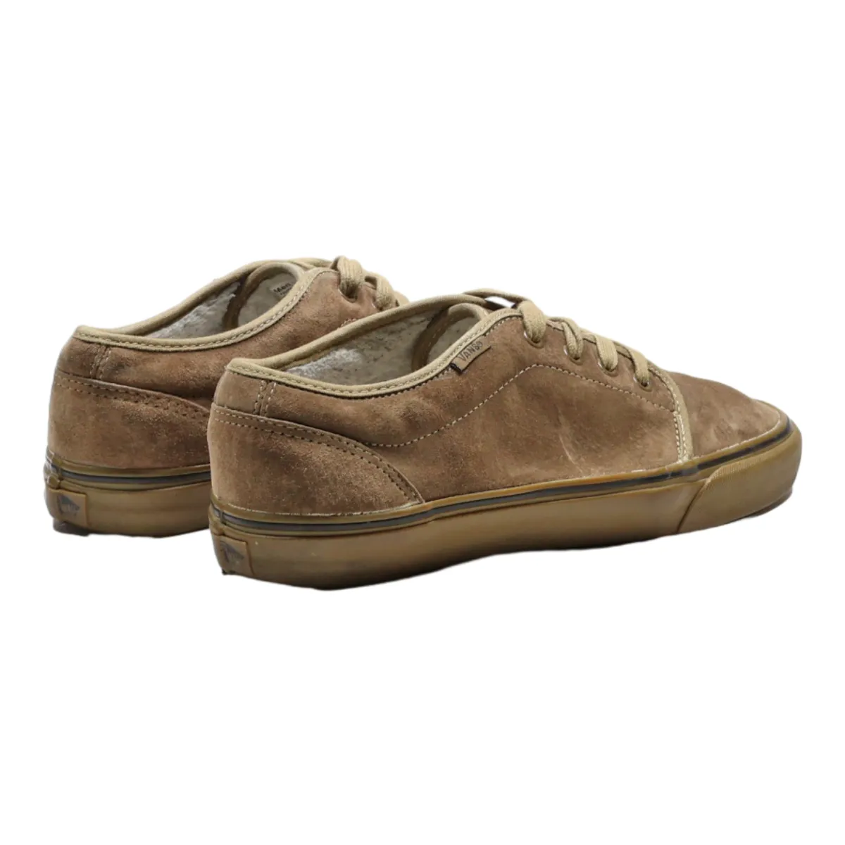 VANS Low Top Trainers Beige Suede Mens UK 8.5