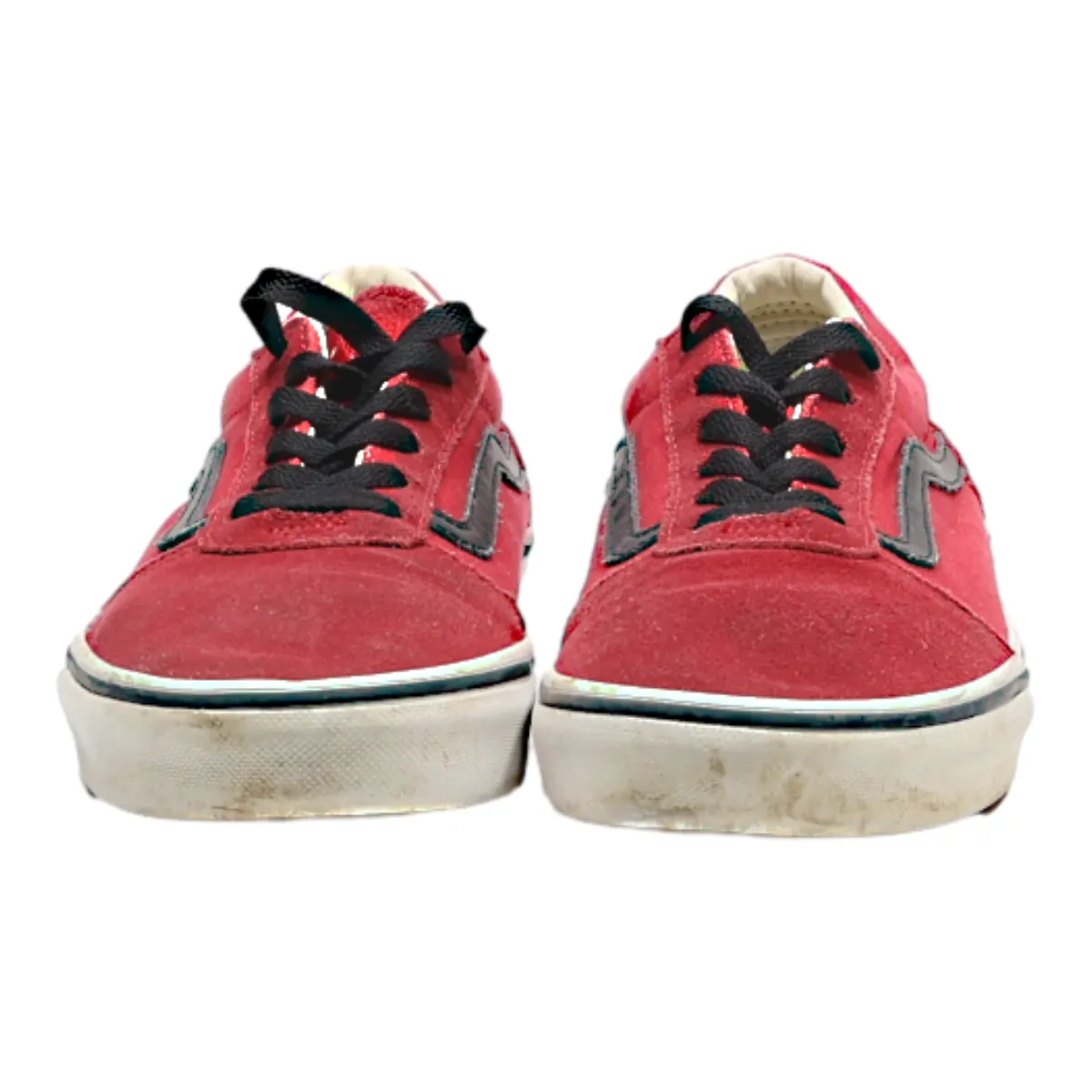 VANS Sneaker Trainers Red Leather Boys UK 5