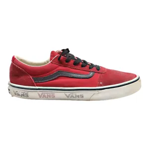 VANS Sneaker Trainers Red Leather Boys UK 5