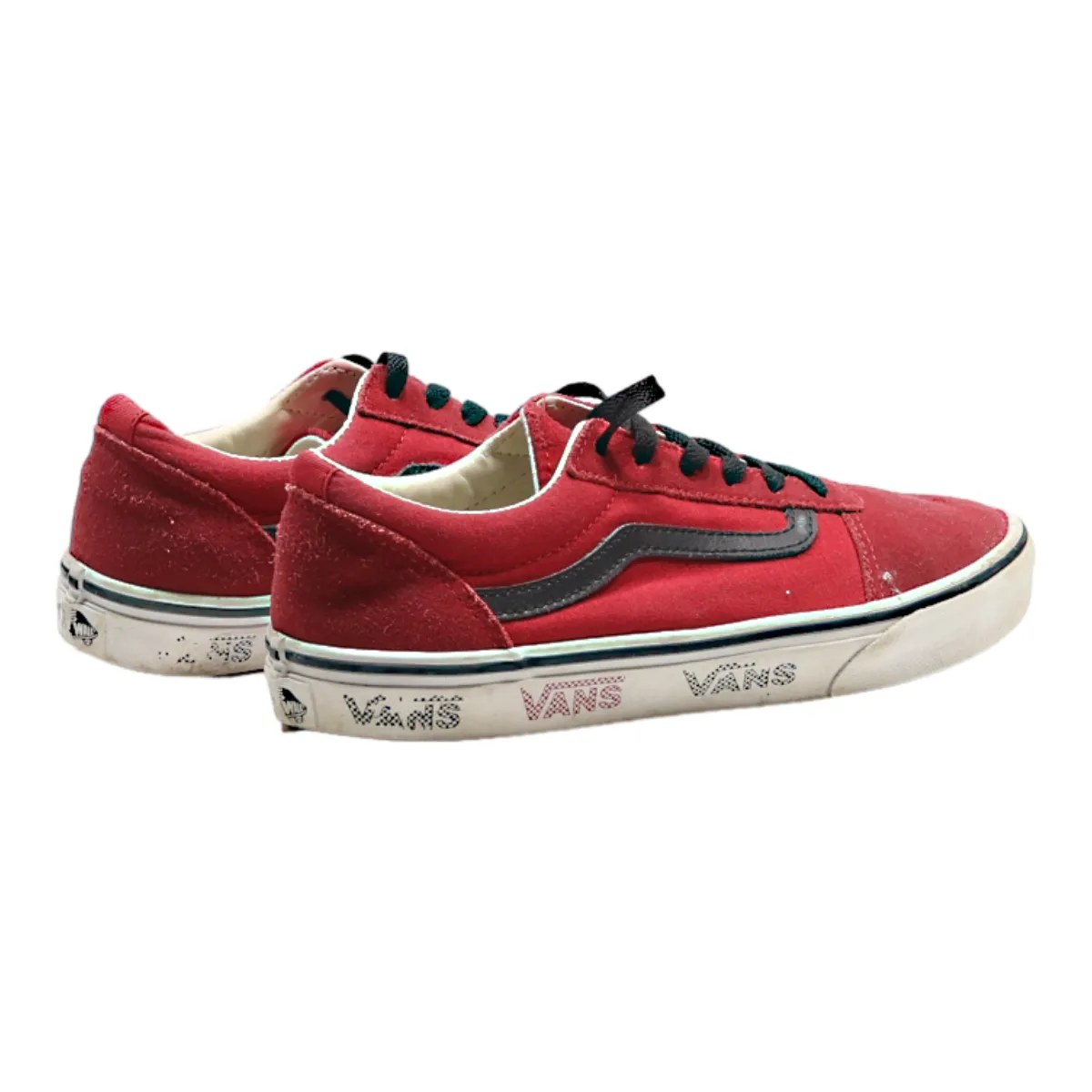 VANS Sneaker Trainers Red Leather Boys UK 5
