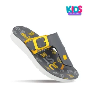 Walkaroo Kids Printed Thong Sandals  - XK803 Yellow