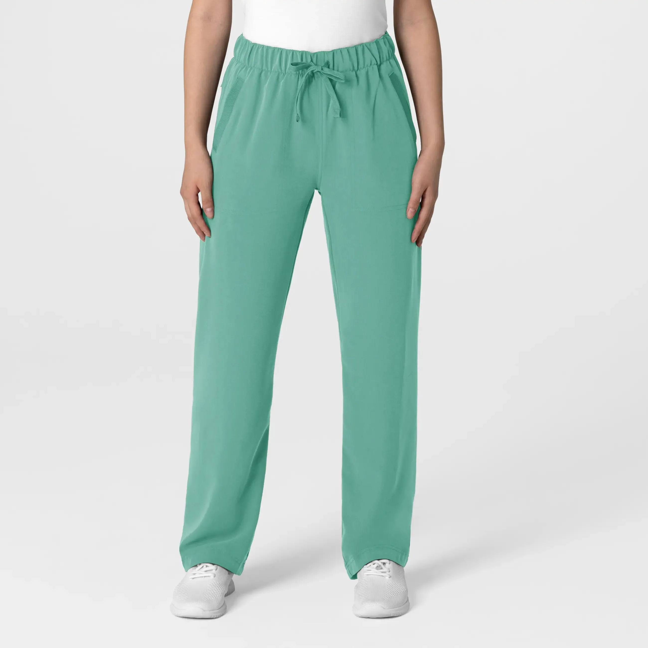 Wink Women's Stovepipe High-Low Hem Scrub Pant - Turquoise