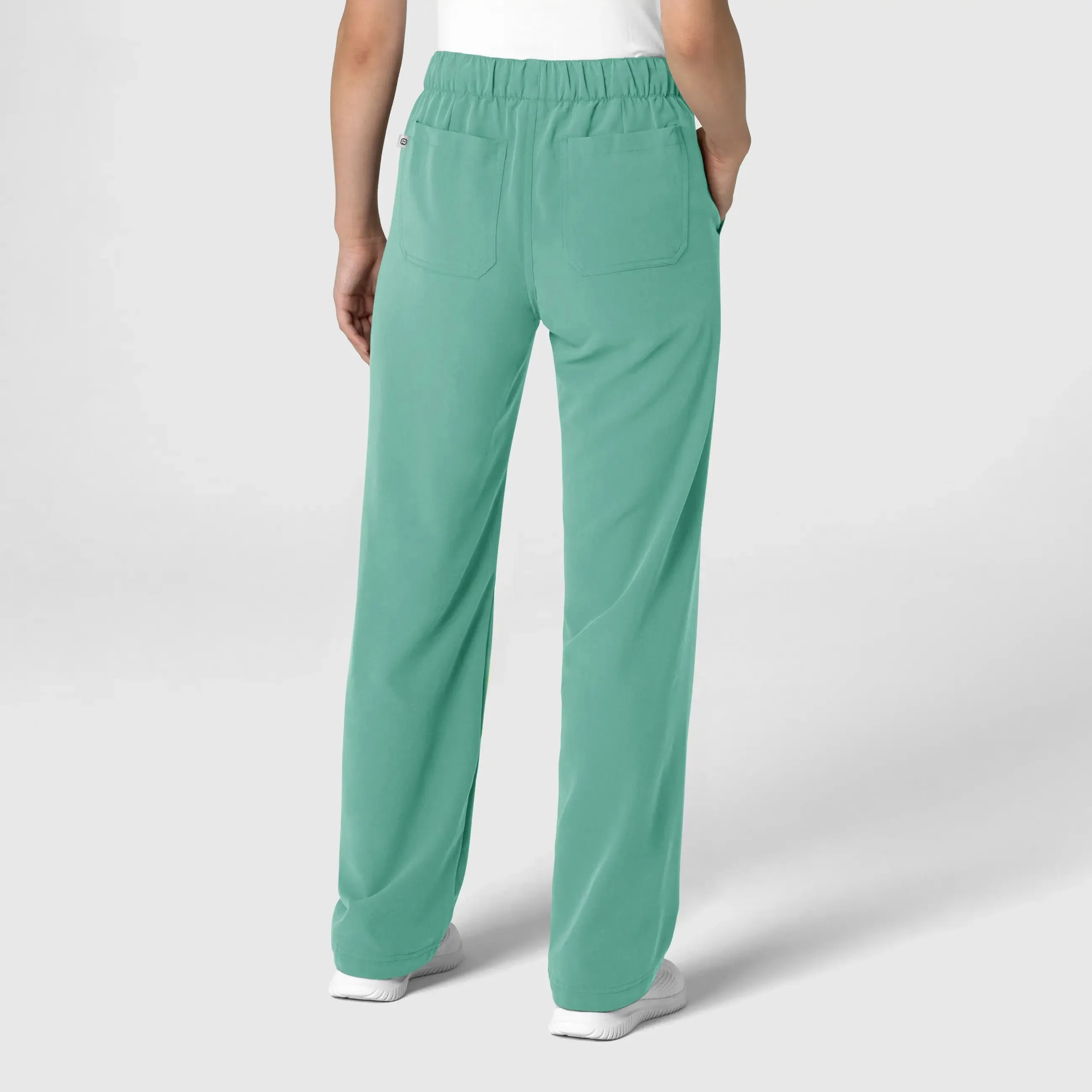 Wink Women's Stovepipe High-Low Hem Scrub Pant - Turquoise