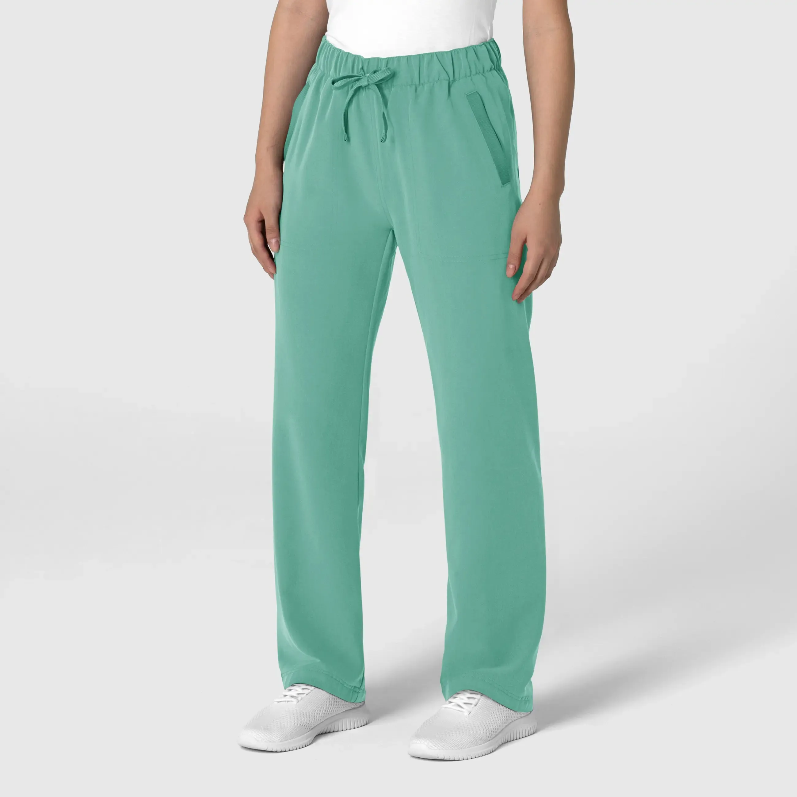 Wink Women's Stovepipe High-Low Hem Scrub Pant - Turquoise