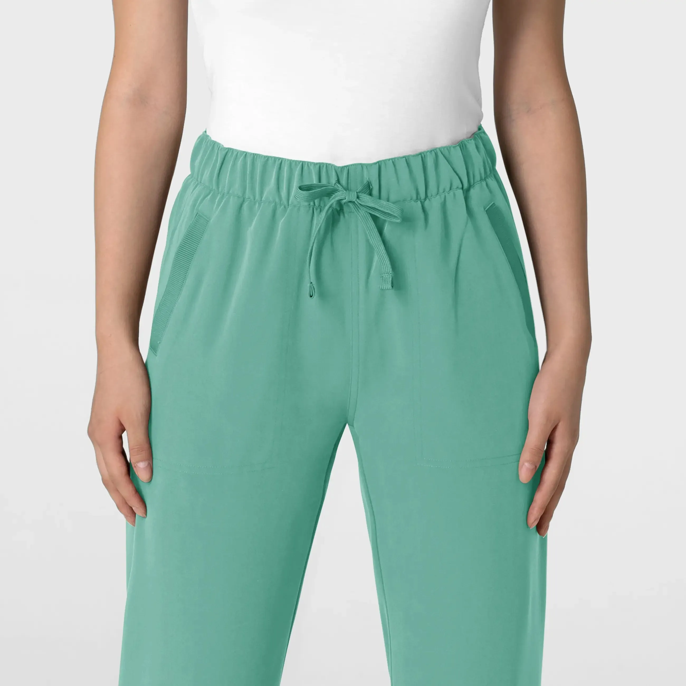 Wink Women's Stovepipe High-Low Hem Scrub Pant - Turquoise