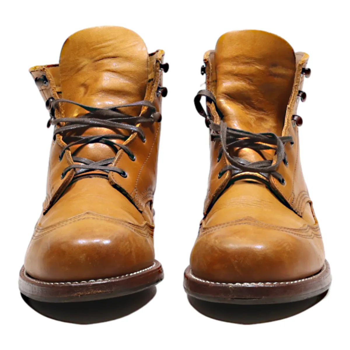 WOLVERINE 1000 MILE Lace-Up Boots Brown Leather Mens UK 7.5