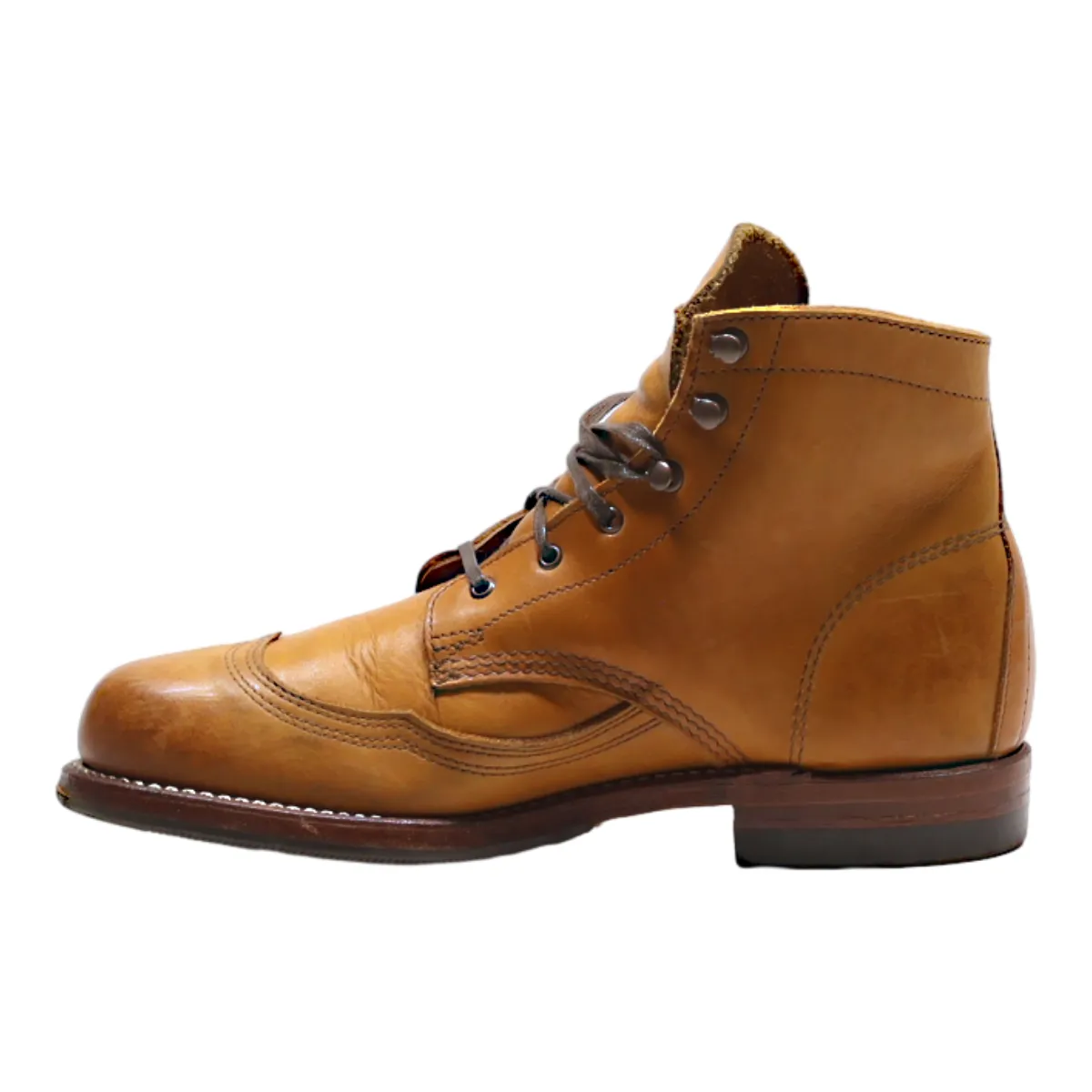 WOLVERINE 1000 MILE Lace-Up Boots Brown Leather Mens UK 7.5
